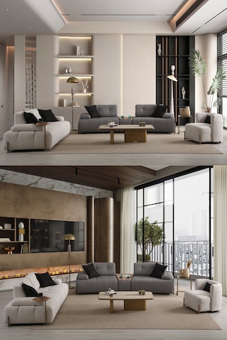 Lima Koltuk Takımı 3+3+1+piyon Çok Renkli