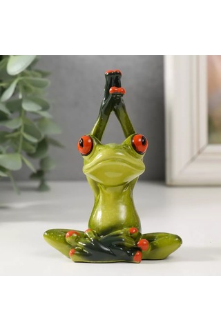 Nedetskij Yoga Kurbağası Süs Figürü 9 Cm Eller Havada 253590464