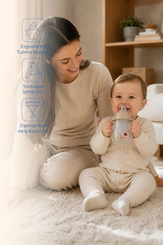 Babyjem Damlatmayan Suluk Alıştırma Bardağı 250 ml Vizon