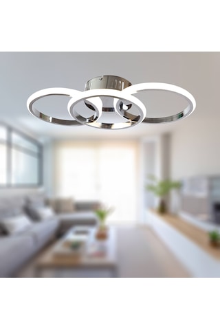 Tt305-3-kr Tt Aydınlatma 3 Renk Işık Krom Kaplama 3 Lü Led Avize Krom