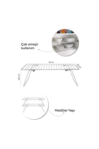 Mithra Life Metal Dolap İçi Düzenleyici Katlanabilir Raf Mıt1098 Genel
