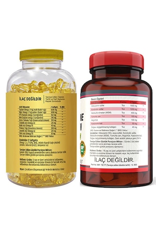 Flx Omega 3-6-9 Balık Yağı 180 Softgel & Nevfix Glucosamine Chond
