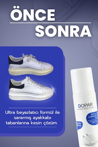Dopar Sport White Beyaz Spor Deri ve Kumaş Ayakkabı Boyası 75 ML Beyaz