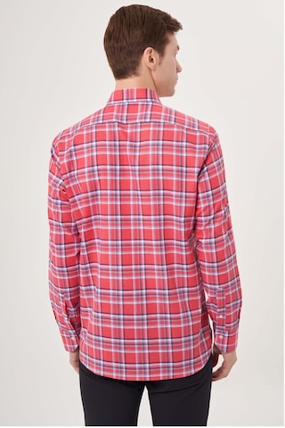 Bisse Erkek Regular Fit Paşa Yaka Spor Gömlek Kırmızı Gm23y231026 D24 Kırmızı