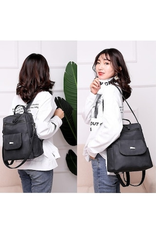Zhenli Kadın Sırt Çantası Zl0290 - Siyah 40g Geo Black