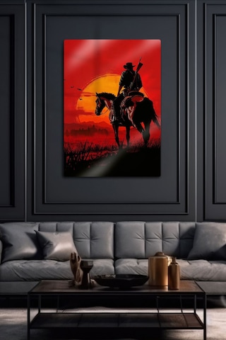 Metal Baskı Parlak Duvar Tablosu - Rdr2 - Red Dead Redemption 2, Oyun Posteri