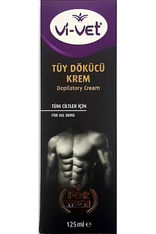 Vivet Erkek Tüy Dökücü Krem Tüm Ciltler 125ml X 3 Adet Vivet Formen