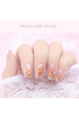 Vkemall "japon Çivi Dekorasyonu - Ay Yıldız Desenli Metal Aksesuarlar, 200 Parça" Diğer