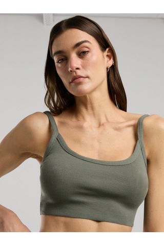 Everlast Ever Relaxed Rib Haki Kadın Atlet Büstiyer Haki