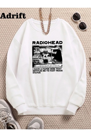 Startmore Adrift Radiohead Köstebek Sokak Trend Tasarım Harajuku/gotik Beyaz Beyaz