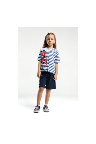 U.S. Polo Assn. Kız Çocuk Mavi Bermuda Takım 5274-47750 Mavi