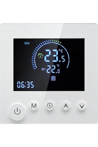 Hfambition Akıllı Su Isıtma Termostati, Lcd Ekranlı 3a, 90-240v, Programlanabilir, Sıcaklık Ayarı 5-60 C, Yer Isıtma Sistemi Kontrolü