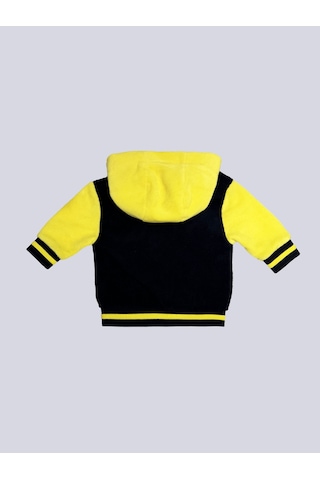 Fenerbahçe Sarı Lacivert Aplike Cepli Bebek Sweatshirt Lacıvert-sarı