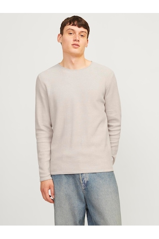 Jack & Jones Jack Jones Erkek Örme Kazak 12258407 Krem