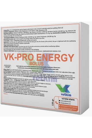 Vk-pro Energy Bolus - 48 Adet 135 Gr Yutturma Aparatı Hediyeli