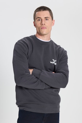 Wrangler Regular Fit Normal Kesim Bisiklet Yaka %100 Pamuk Antrasit Sweatshirt W6895935355 Koyu Füme