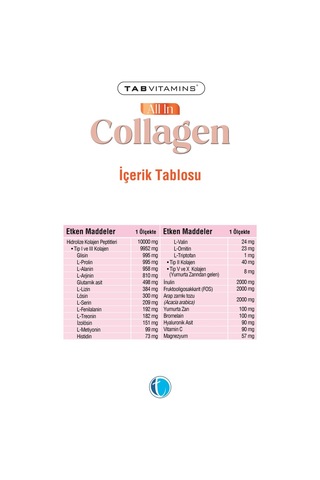 Tabvitamins All In Collagen 30 Servis
