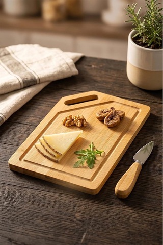 Depo Trend Profesyonel Bambu Doğrama Ve Sunum Tahtası - Büyük Boy 32x22 Cm Çok Renkli