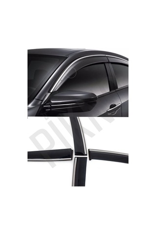 Ford Ranger 2006-2009 Arası Kromlu Cam Rüzgarlığı 4'lü Set A+ Plus