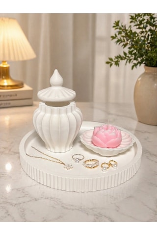 Minimal Dekoratif Set Evinize Modern Dokunuş Beyaz