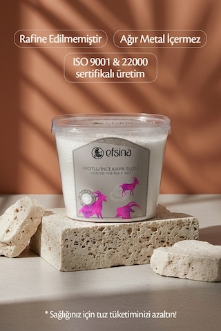 Efsina İyotlu İnce Kaya Tuzu 2 KG