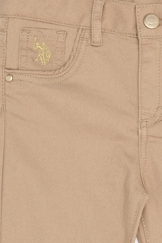 U.S. Polo Assn. Kız Çocuk Camel Kanvas Pantolon 50256600-vr015 Kahverengi