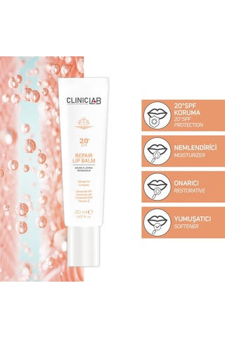 Cliniclab Onarıcı Dudak Bakım Lip Balm SPF20 20 ML