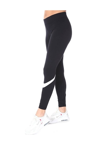 Nike W Nsw Essntl Gx Mr Lggng Swsh Kadın Siyah Tayt - CZ8530-010 Siyah