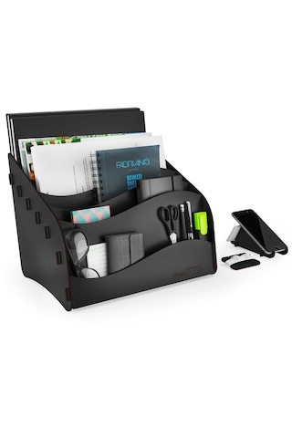 Design Otto Wavy Masaüstü Organizer Evrak Rafı - 6 Renk Siyah - 114808291 Siyah