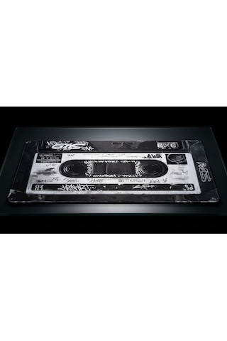 Oryn Cassette / Edition 90x40cm Gaming Mousepad - 3mm Kalınlık Beyaz & Siyah