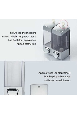 Tongxida Presli Monte Manuel Şampuan Sabunluk Şişe Bosphorusboutique Yıkama Dispenseri, Beyaz Kafa El Duvar, Yıkama Vücut Sone Diğer