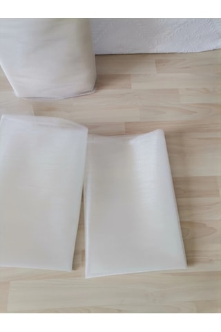 5 Adet Ekru 100x300 Kristal Tül Düğün Bohça Süsü Nikah Bohça Süsü Nişan Bohça Süsleme Tülü