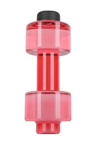 Taşınabilir Ev Fitness Dumbbell Su Şişesi, Kapasite: 2600ml Kırmızı