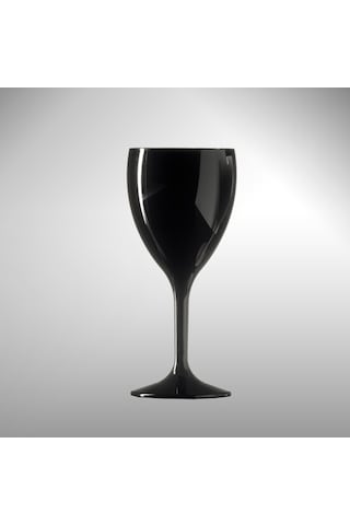 Kırılmaz Polikarbon 6'lı Siyah Şarap Kadehi 255ml