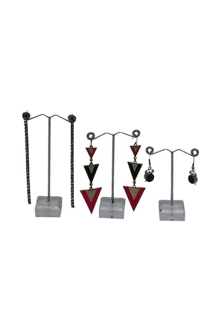 Küpe Standı Metal Mini 3'lü Set Çok Renkli