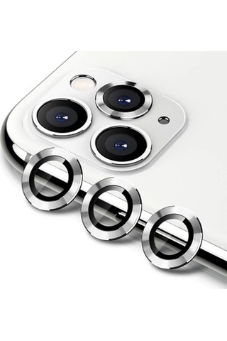 Ally iPhone Uyumlu 11 Pro-11 Pro Max Kamera Lens Koruyucu Aluminium 3 Adet- 5775 Gümüş