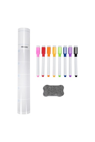 A3 Manyetik Beyaz Tahta Kuru Silinebilir Takvim Seti Buzdolabı İçin 17x12 İnç