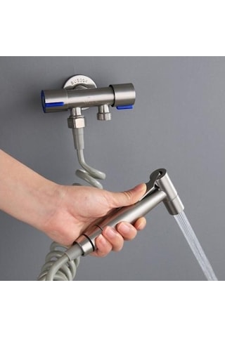 Dinosaurs 2 M. Paslanmaz Çelik Tuvalet Musluk Seti - Gümüş05 Altın