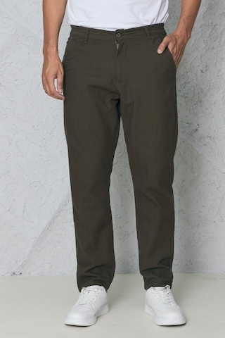 Blayn Jeans Erkek Fileto Cepli Yazlık Keten Pantolon Haki