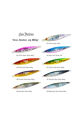 Sea Falcon Ababai Jig 180Gr 02 Pink Silver Glow Belly
