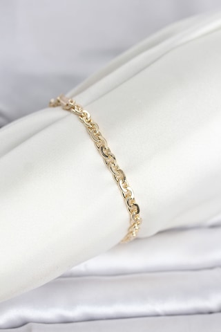 14k Gold Renk Zincir Kadın Bileklik Cm Çok Renkli