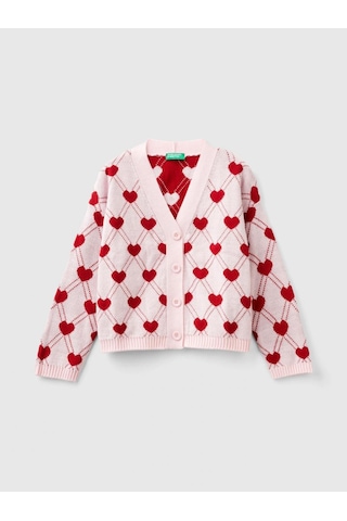 Benetton Kız Çocuk Hırka 1070q601k Çok Renkli
