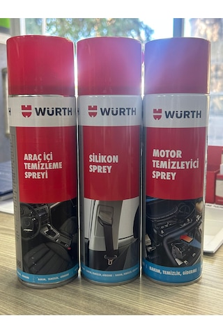 Süper Set Würth Motor Temizleme-silikon Sprey-araç İçi Temizleme