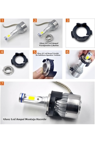 Glanz Hyundai Elantra H7 Uzun Led Xenon Sabitleme Montaj Aparatı