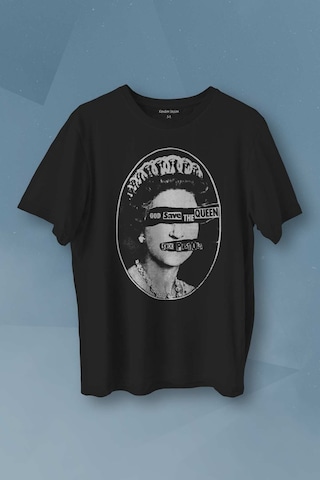 God Save The Queen Sex Pistols Elizabeth Baskılı Tişört Unisex T-shirt 001