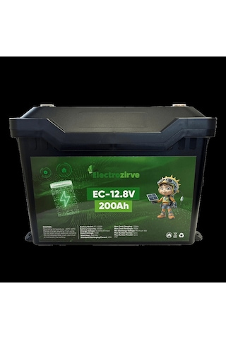 Elc-ıtg-box Electrozirve 12.8v 200ah Lityum Lifepo4 Batarya
