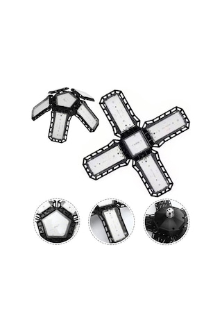 Ledx Ayarlanabilir Açılı 4 Kanatlı 108 Smd Ledli Galaxy Projektör Işığı 50w 5500 Lumen E27 32cm Çap