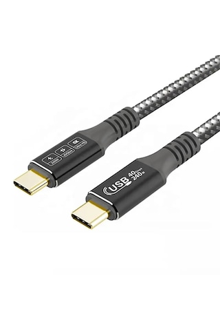 Thunderbolt 4 To Usb 4 Apple Uyumlu MacBook 240watt Hızlı Şarj 6k Görüntü Akta