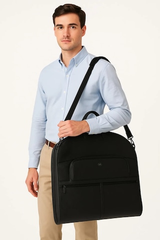 Deri Takım Elbise Taşıma Çantası Siyah