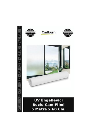 Özel Üretim Gizlilik Sağlayan Pencere Güneş Korumalı Uv Engelleyici Buzlu Cam Filmi 5 Metre X 60 Cm.